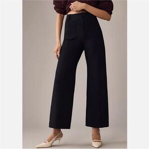 Anthropology Maeve The Colette Pointe Wide Leg Black Pants 6